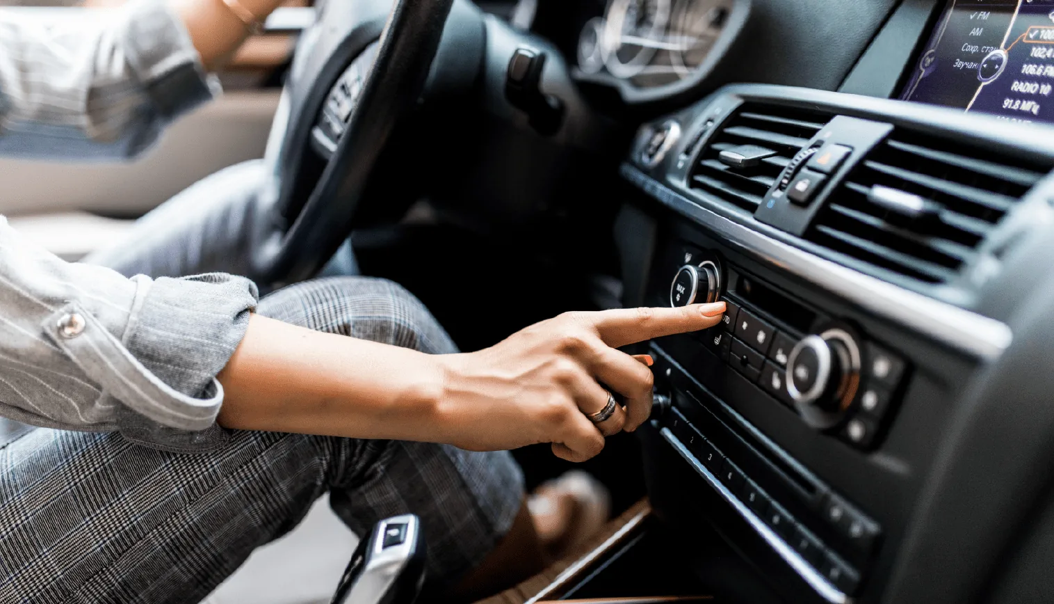 Car blowing warm air